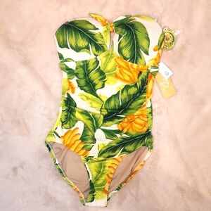 New Tropical Strapless Swimsuit